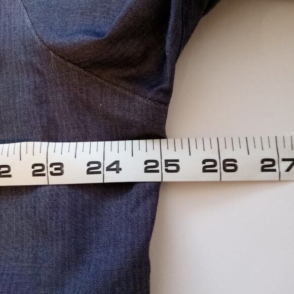 Calvin Klein Mens Button Up Shirt Size 17.5 32/33 Blue Non Iron Career Preppy - Picture 5 of 8